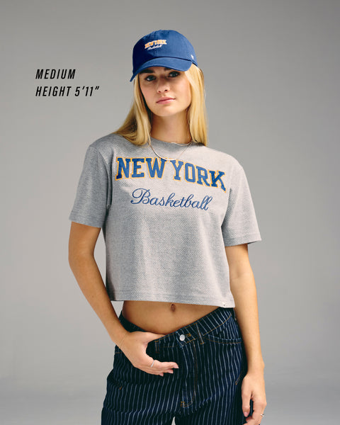 NEW YORK KNICKS PIVOT DROP NEEDLE '47 CITY TEE WOMENS
