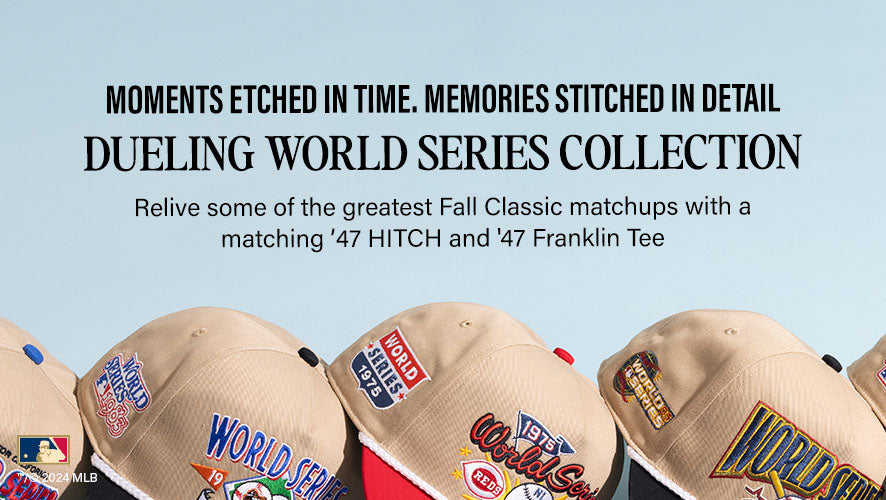OAKLAND ATHLETICS VS. LOS ANGELES DODGERS DUELING WORLD SERIES '47 FRANKLIN TEE