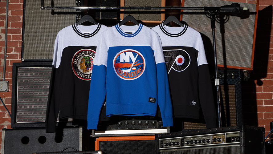 Hard-hitting looks from a hard-hitting era. Retro Ice. '90's inspired NHL styles with authentic logos, eye-catching designs, and premium finishes.