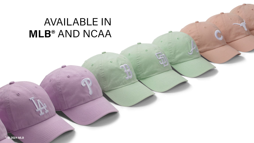 '47 Clean Up Soft Pastel Collection. Available in MLB and NCAA.