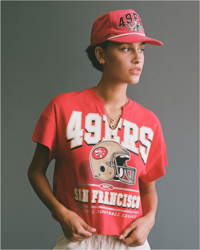 San Francisco 49ers Apparel | Vintage-Style Tubular Tee | '47 San Francisco 49ers Apparel | Vintage-Style Tubular Tee | '47