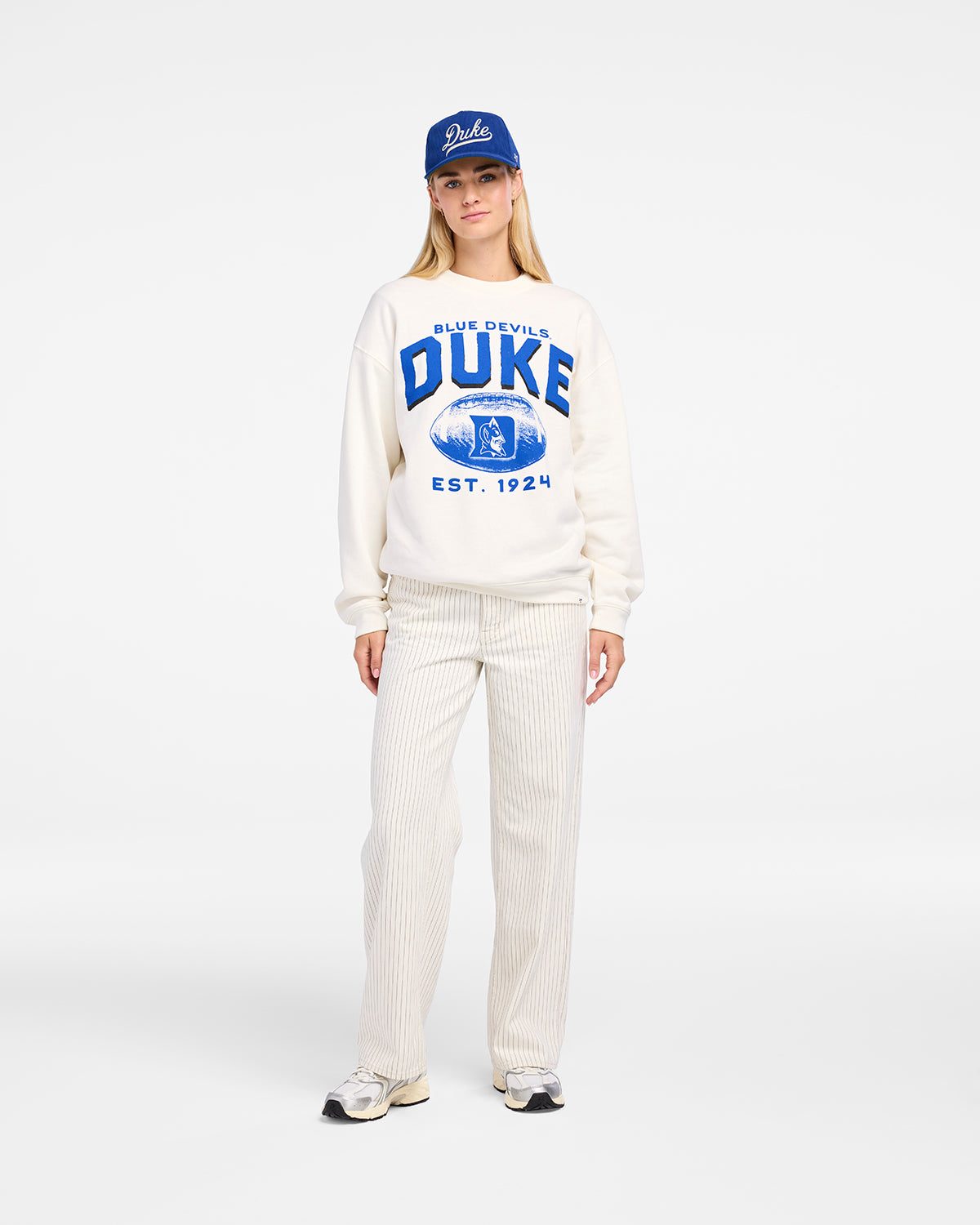 DUKE BLUE DEVILS ARCH CLOUD '47 OVERSIZED CREW WOMENS
