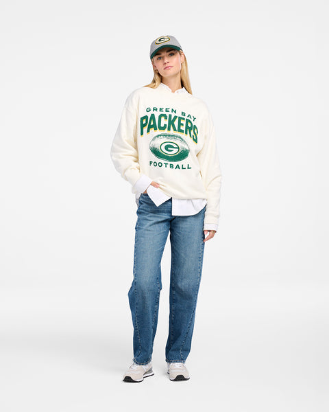 GREEN BAY PACKERS ARCH CLOUD '47 OVERSIZED CREW WOMENS