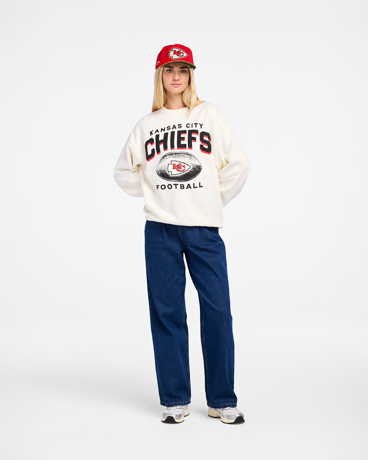 KANSAS CITY CHIEFS ARCH CLOUD '47 OVERSIZED CREW WOMENS