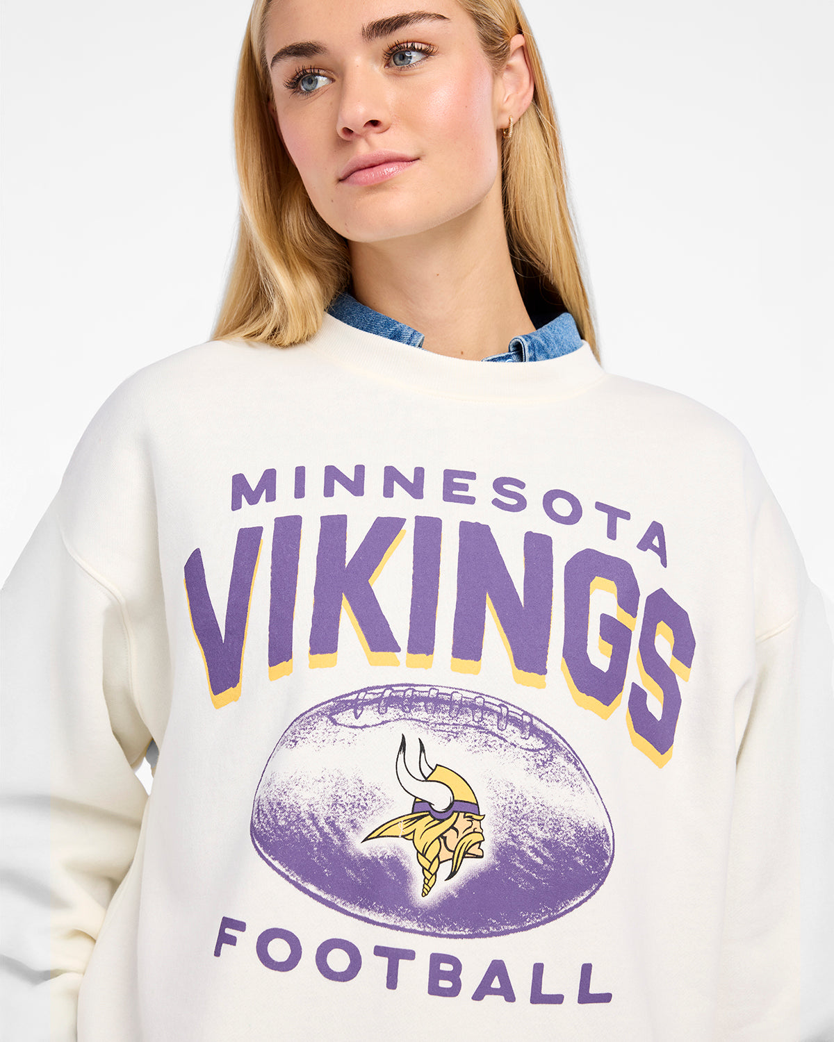 MINNESOTA VIKINGS ARCH CLOUD '47 OVERSIZED CREW WOMENS