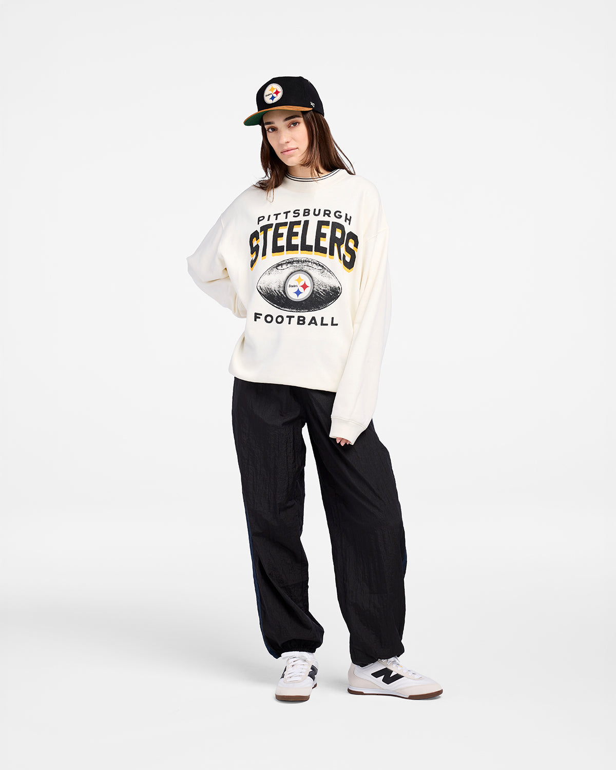 PITTSBURGH STEELERS ARCH CLOUD '47 OVERSIZED CREW WOMENS