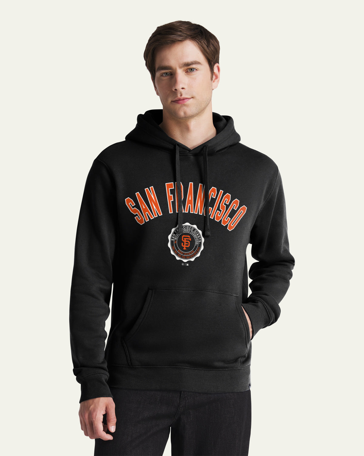 応援グッズ MLB CREST EMBLEM RIB FLCPOHOODIE 2XL SAN FRANCISCO GIANTS COOPERSTOWN CREST BEND '47 EVERYDAY HOOD - Black