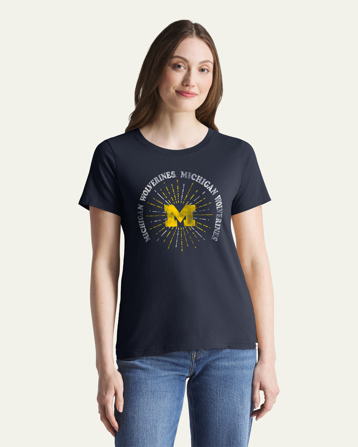 MICHIGAN WOLVERINES SHINE LINES '47 WOMEN'S EVERYDAY TEE