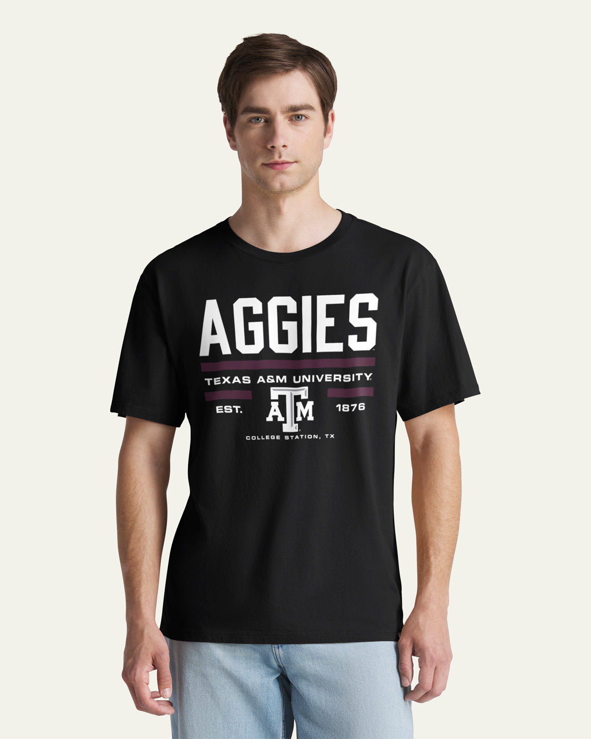 TEXAS A&M AGGIES STACK BLOCK '47 EVERYDAY TEE