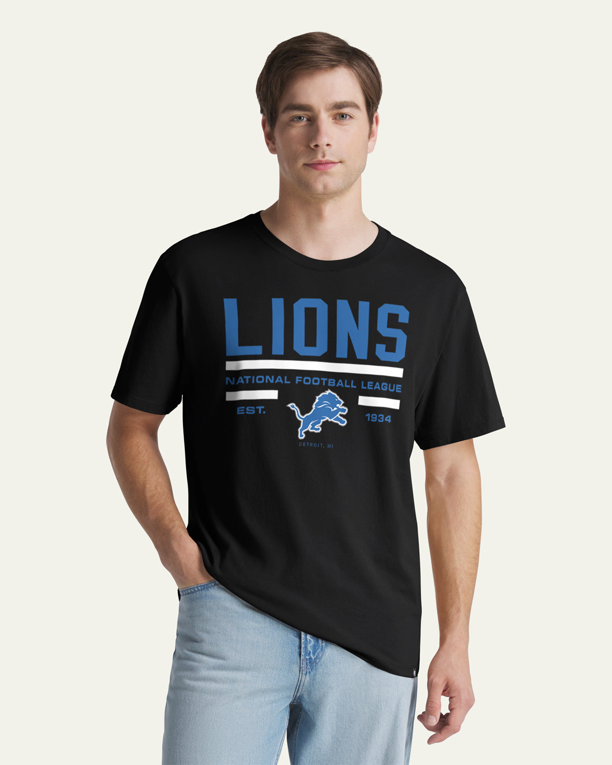 DETROIT LIONS STACK BLOCK '47 EVERYDAY TEE