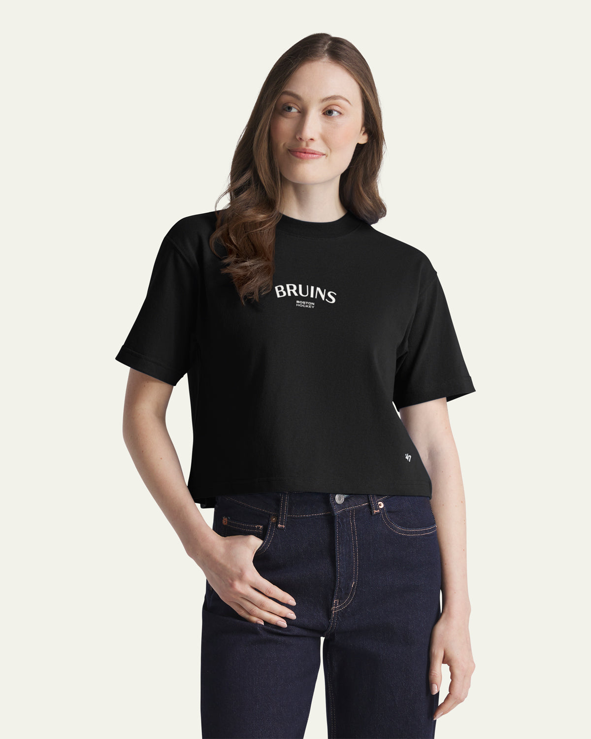 BOSTON BRUINS HADRIAN '47 FOUNDATION CROP TEE WOMENS