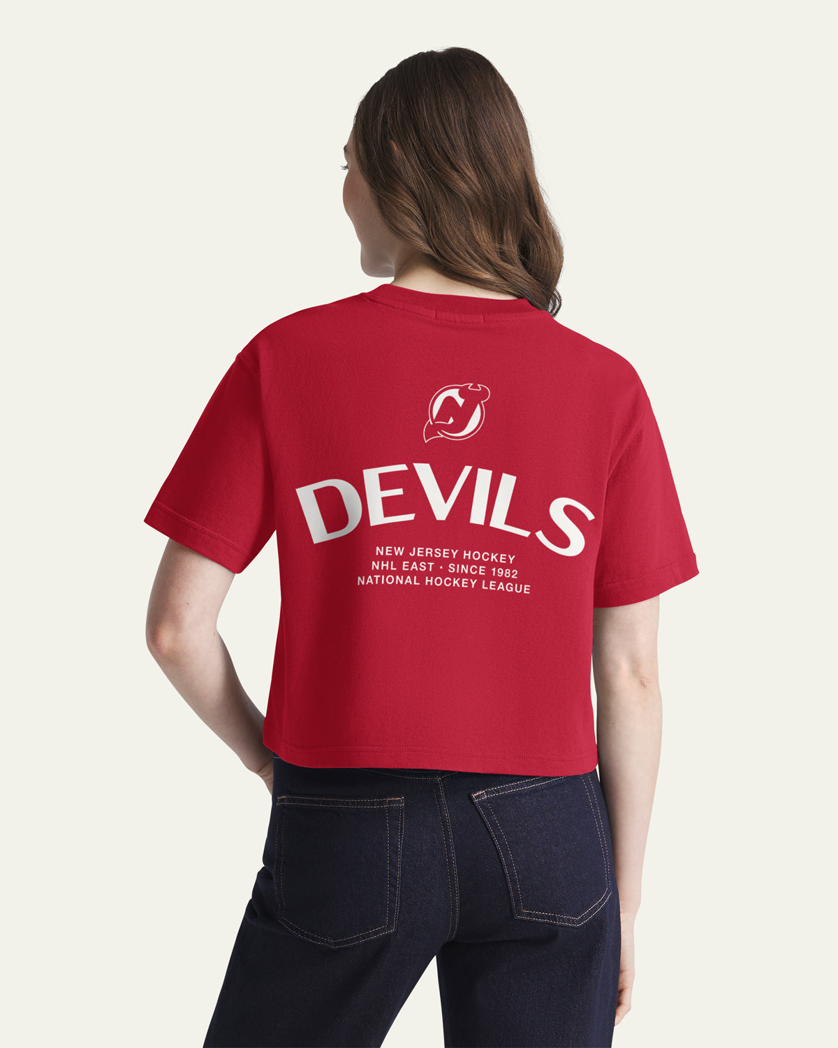 NEW JERSEY DEVILS HADRIAN '47 FOUNDATION CROP TEE WOMENS
