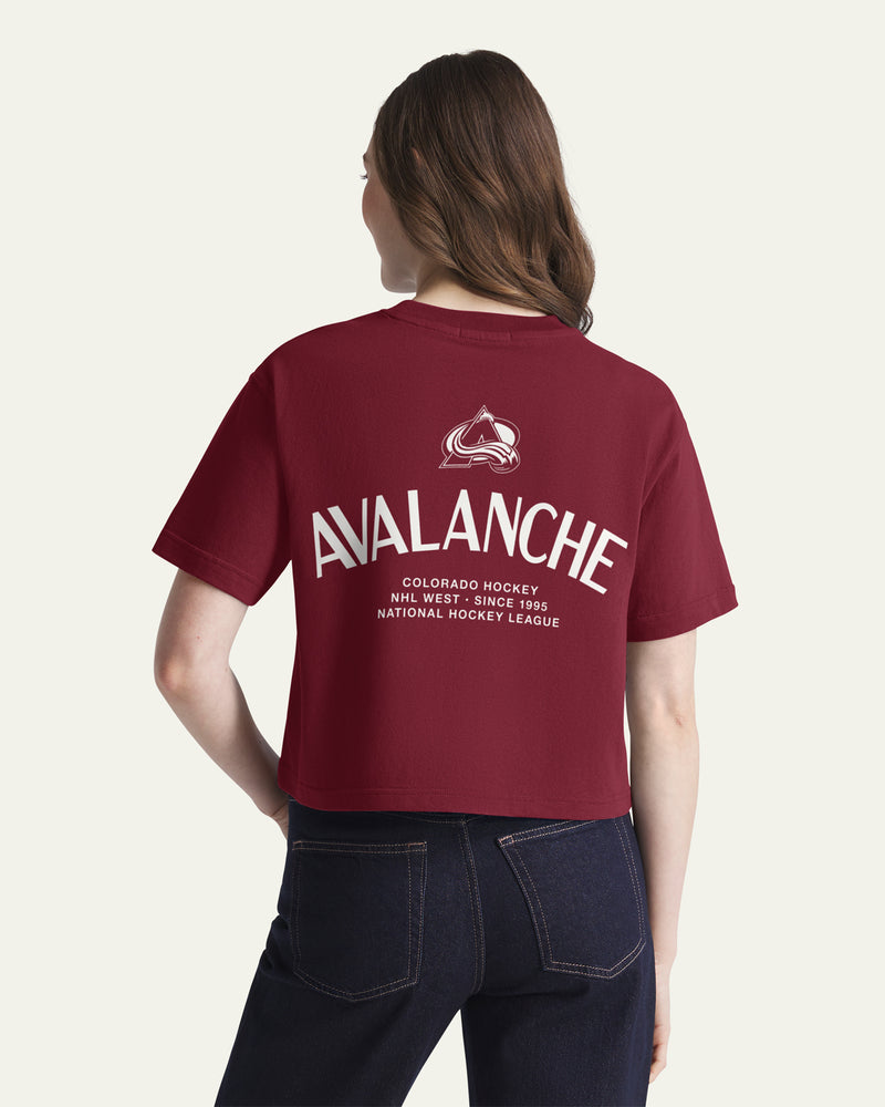 COLORADO AVALANCHE HADRIAN '47 FOUNDATION CROP TEE WOMENS