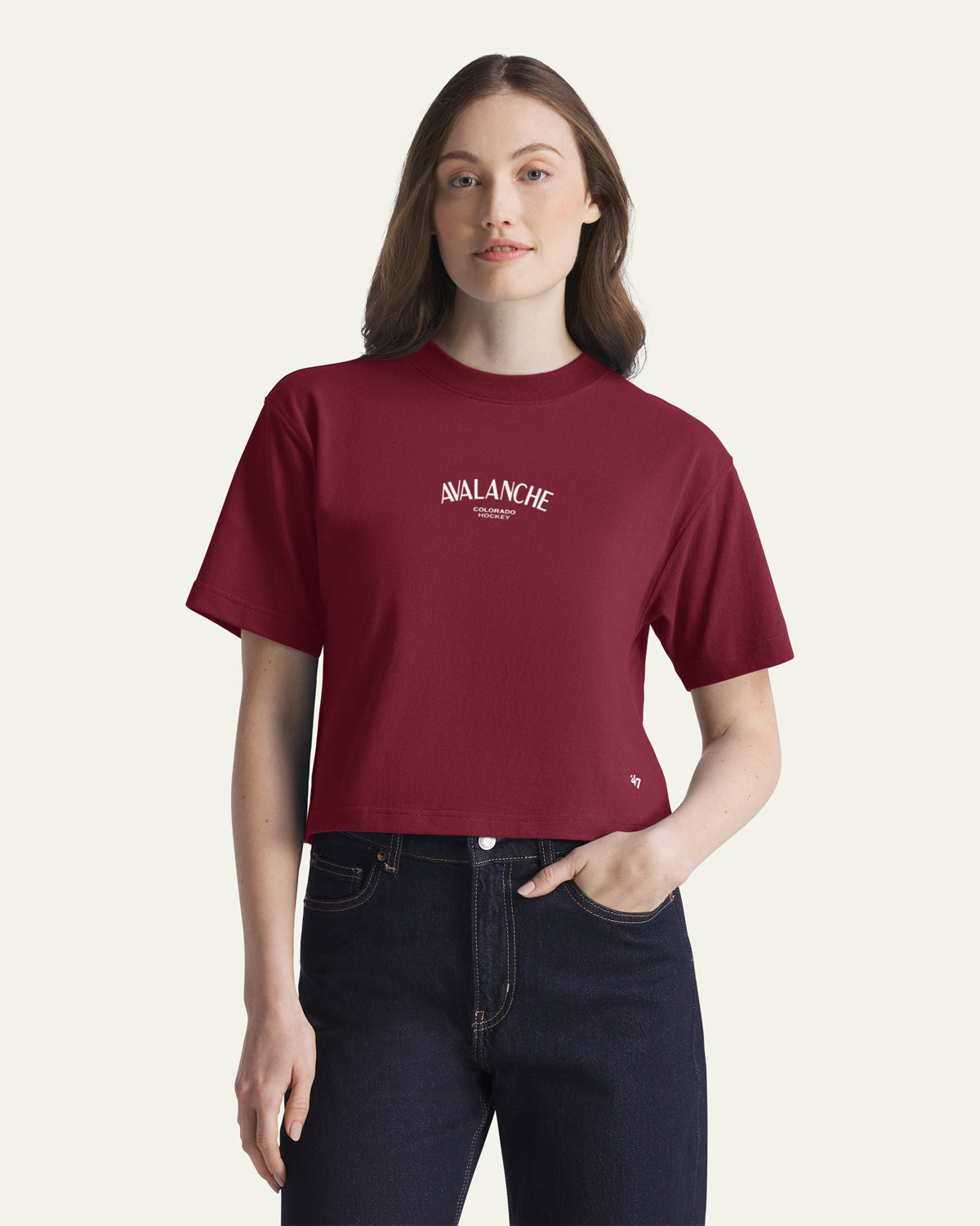 COLORADO AVALANCHE HADRIAN '47 FOUNDATION CROP TEE WOMENS