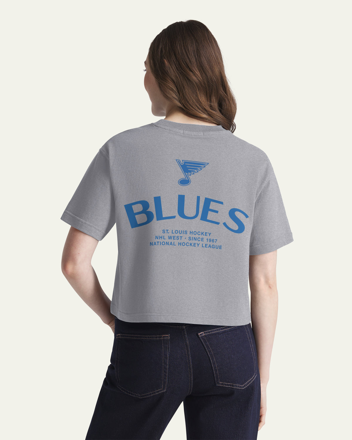 ST LOUIS BLUES HADRIAN '47 FOUNDATION CROP TEE WOMENS