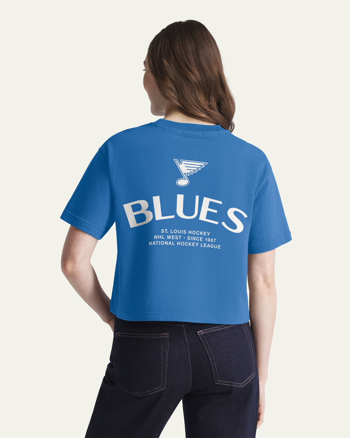 ST LOUIS BLUES HADRIAN '47 FOUNDATION CROP TEE WOMENS