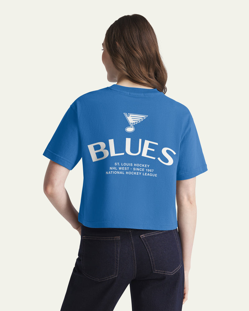 ST LOUIS BLUES HADRIAN '47 FOUNDATION CROP TEE WOMENS