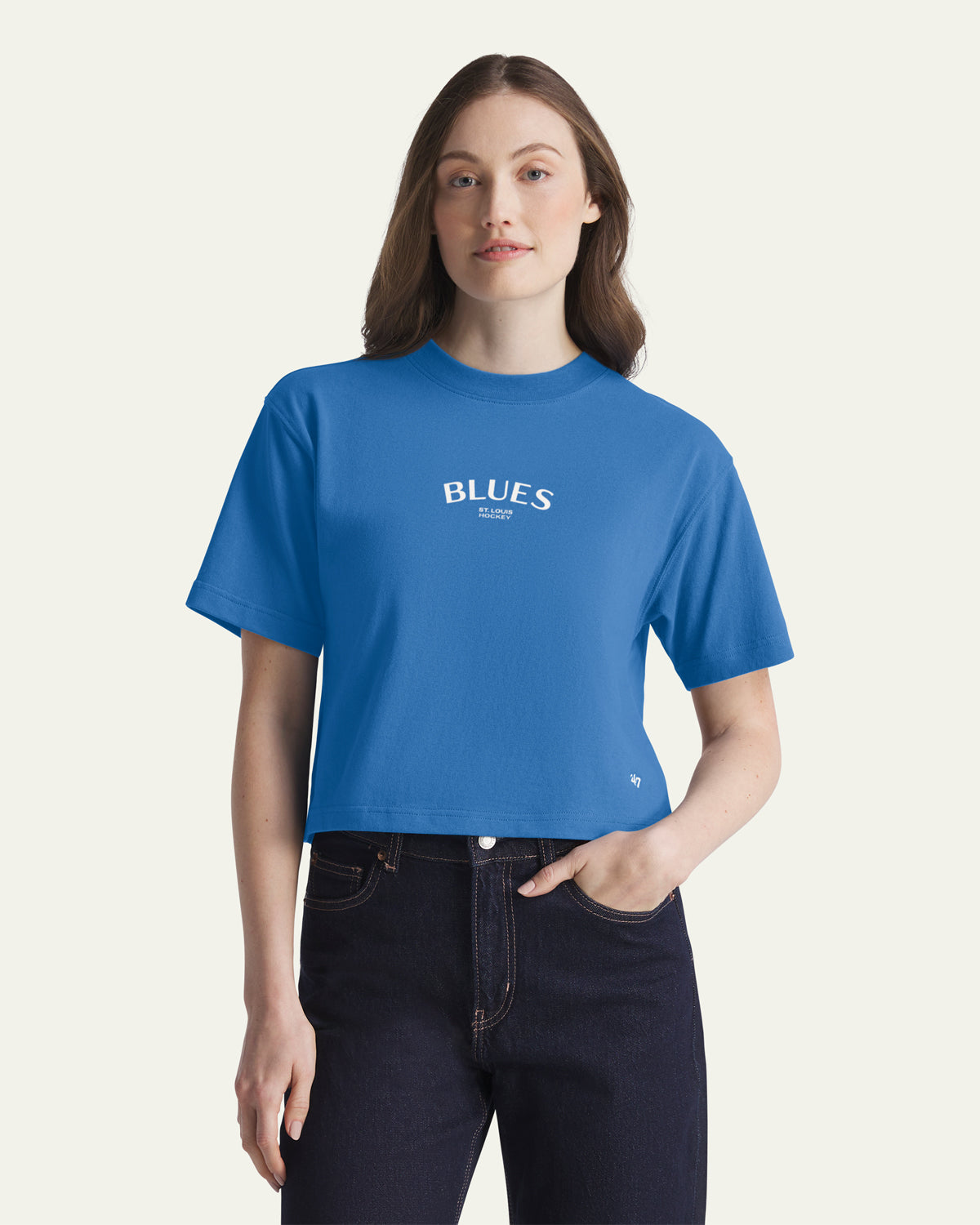 ST LOUIS BLUES HADRIAN '47 FOUNDATION CROP TEE WOMENS