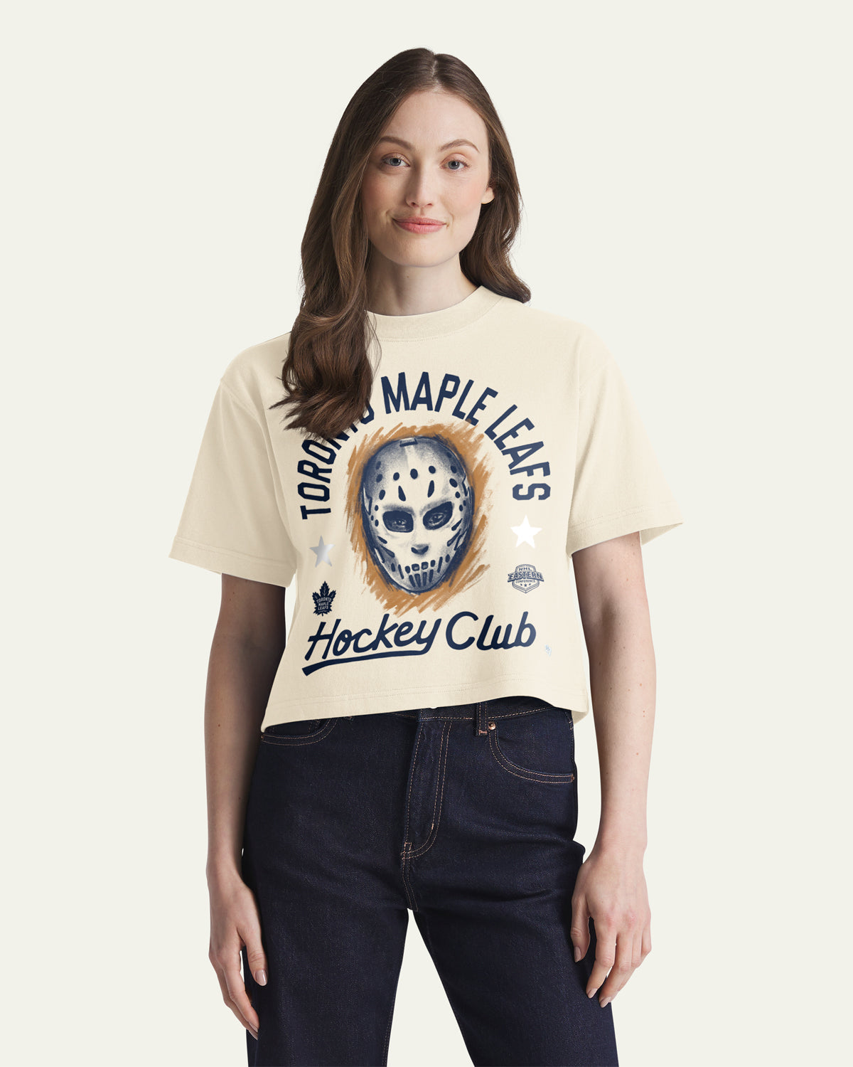 TORONTO MAPLE LEAFS ARCH MASK '47 FOUNDATION CROP TEE WOMENS