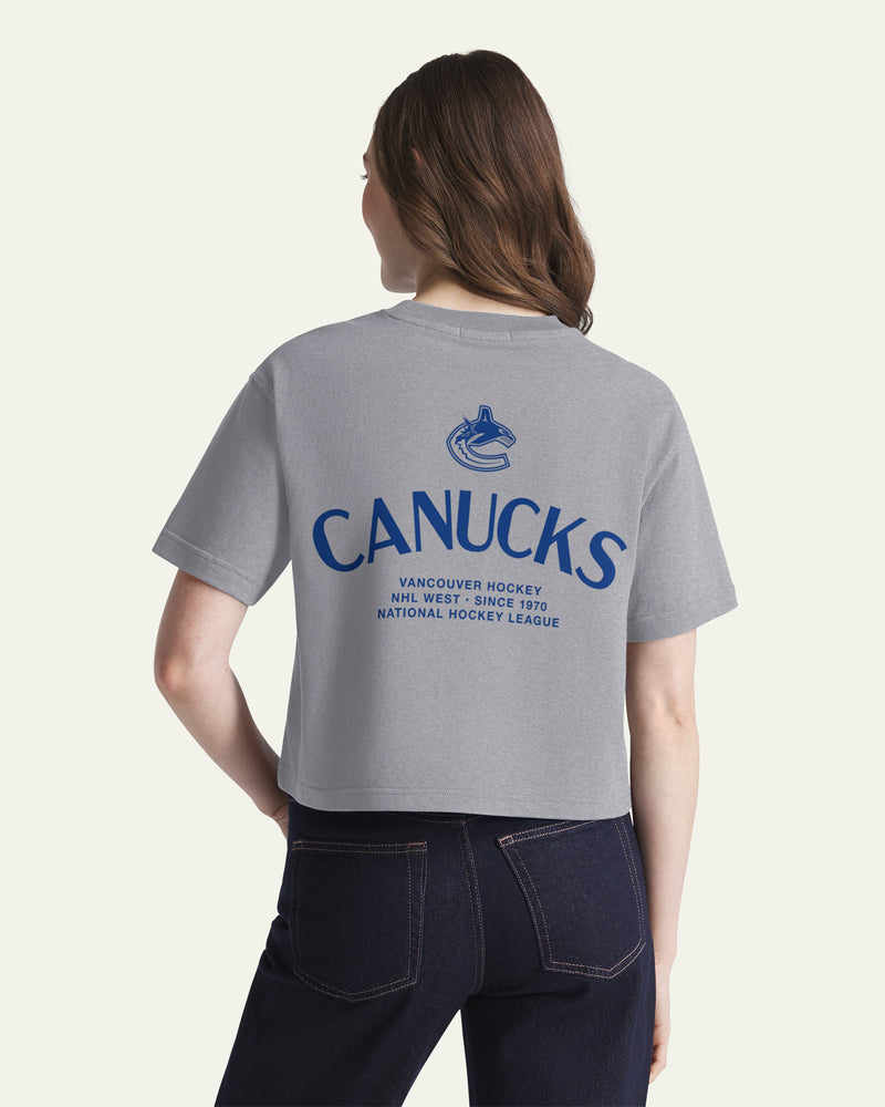 VANCOUVER CANUCKS HADRIAN '47 FOUNDATION CROP TEE WOMENS