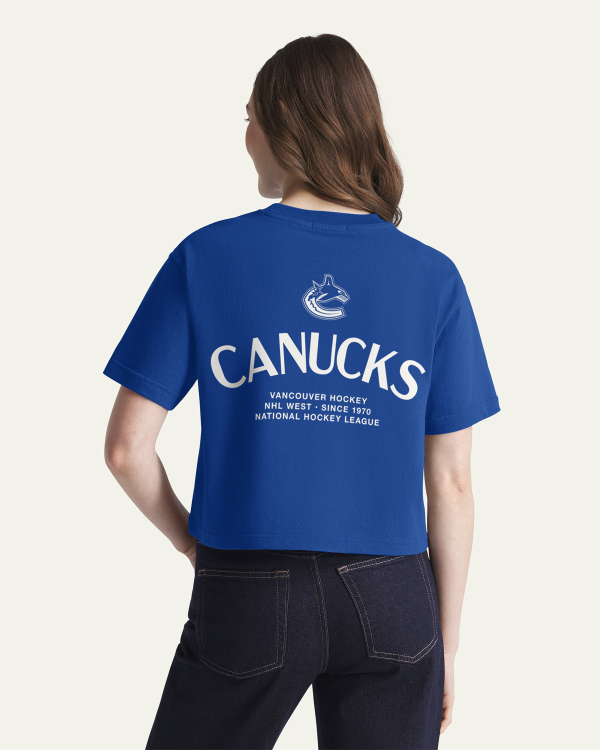 VANCOUVER CANUCKS HADRIAN '47 FOUNDATION CROP TEE WOMENS