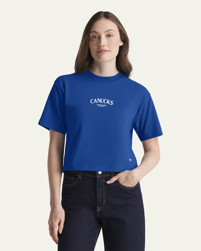 VANCOUVER CANUCKS HADRIAN '47 FOUNDATION CROP TEE WOMENS