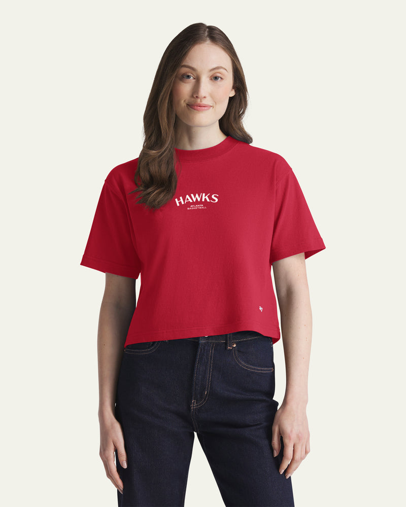 ATLANTA HAWKS HADRIAN '47 FOUNDATION CROP TEE WOMENS