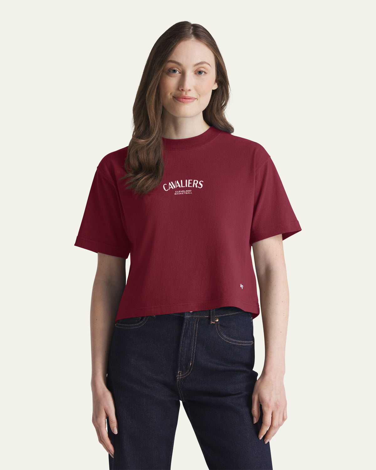 CLEVELAND CAVALIERS HADRIAN '47 FOUNDATION CROP TEE WOMENS