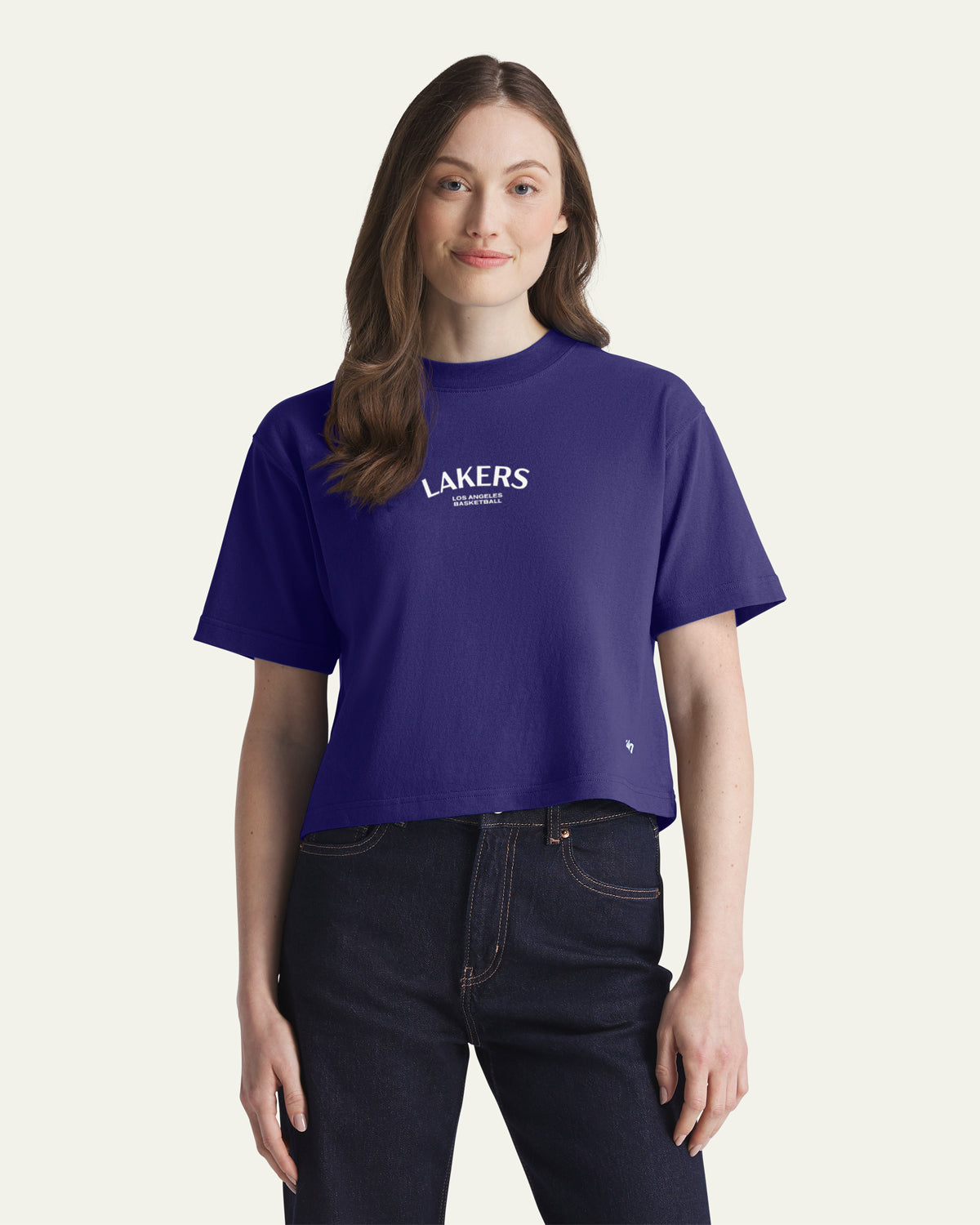 LOS ANGELES LAKERS HADRIAN '47 FOUNDATION CROP TEE WOMENS