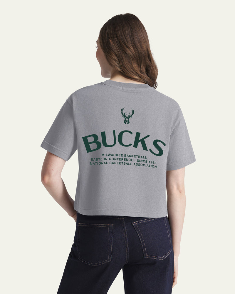 MILWAUKEE BUCKS HADRIAN '47 FOUNDATION CROP TEE WOMENS