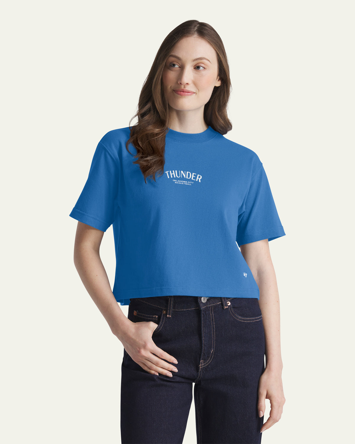OKLAHOMA CITY THUNDER HADRIAN '47 FOUNDATION CROP TEE WOMENS