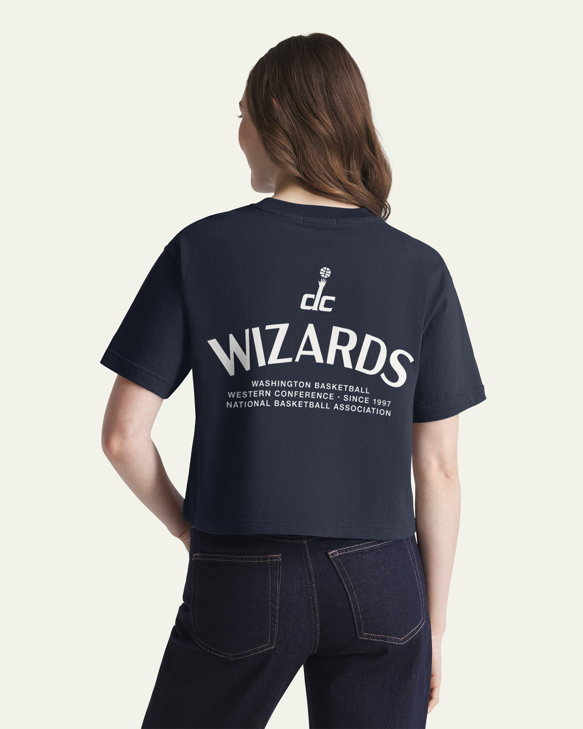 WASHINGTON WIZARDS HADRIAN '47 FOUNDATION CROP TEE WOMENS