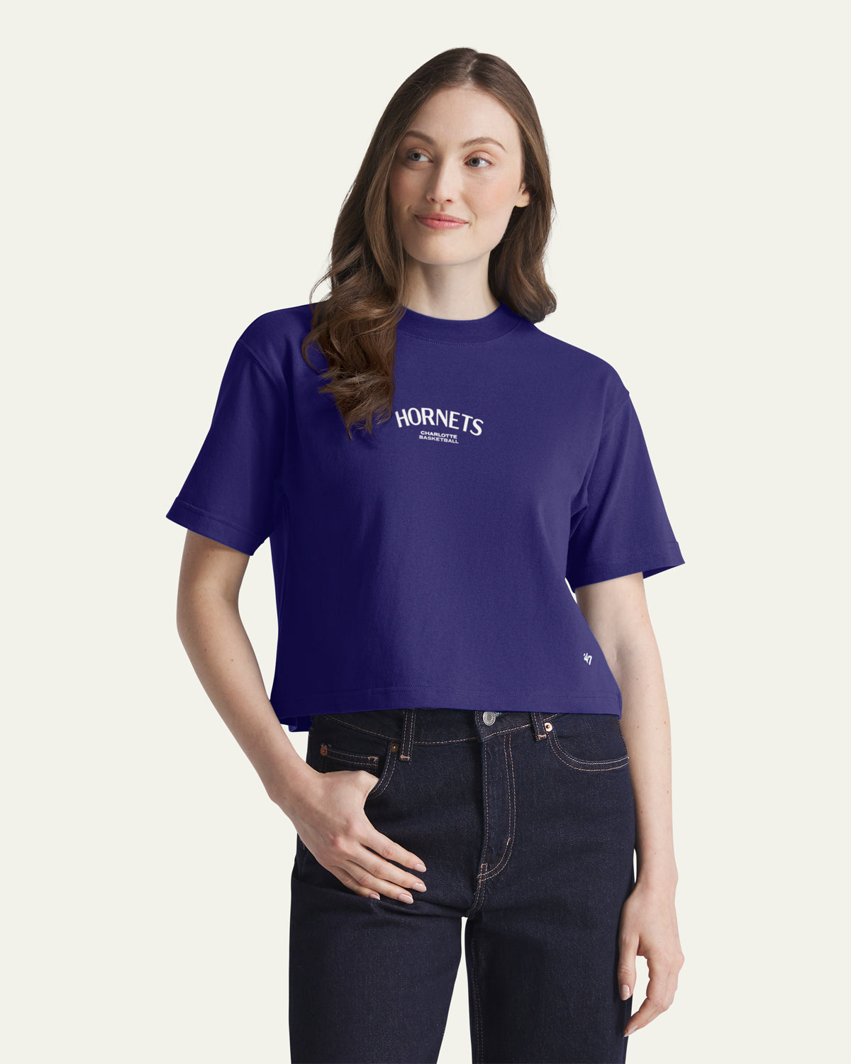 CHARLOTTE HORNETS HADRIAN '47 FOUNDATION CROP TEE WOMENS