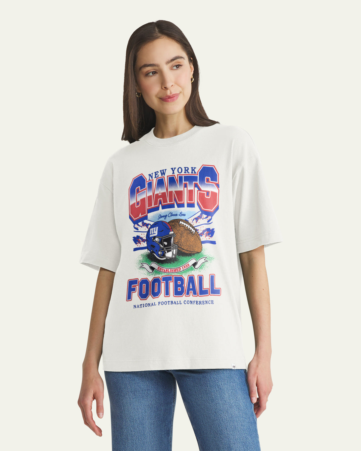 NEW YORK GIANTS STONEY CLOVER LANE X '47 WOMEN'S FOUNDATION TEE