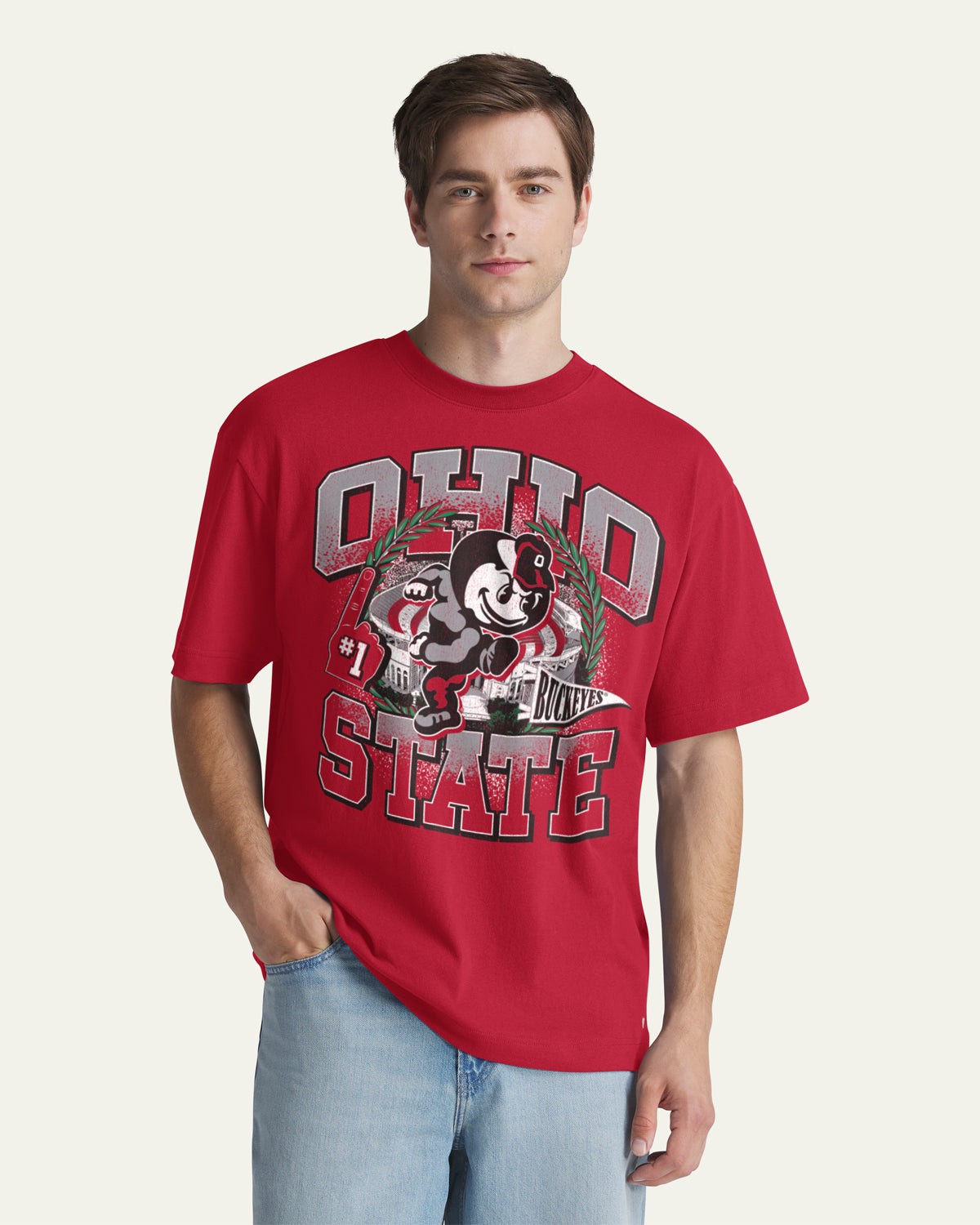 OHIO STATE BUCKEYES VINTAGE VARSITY HOUSE '47 FOUNDATION TEE