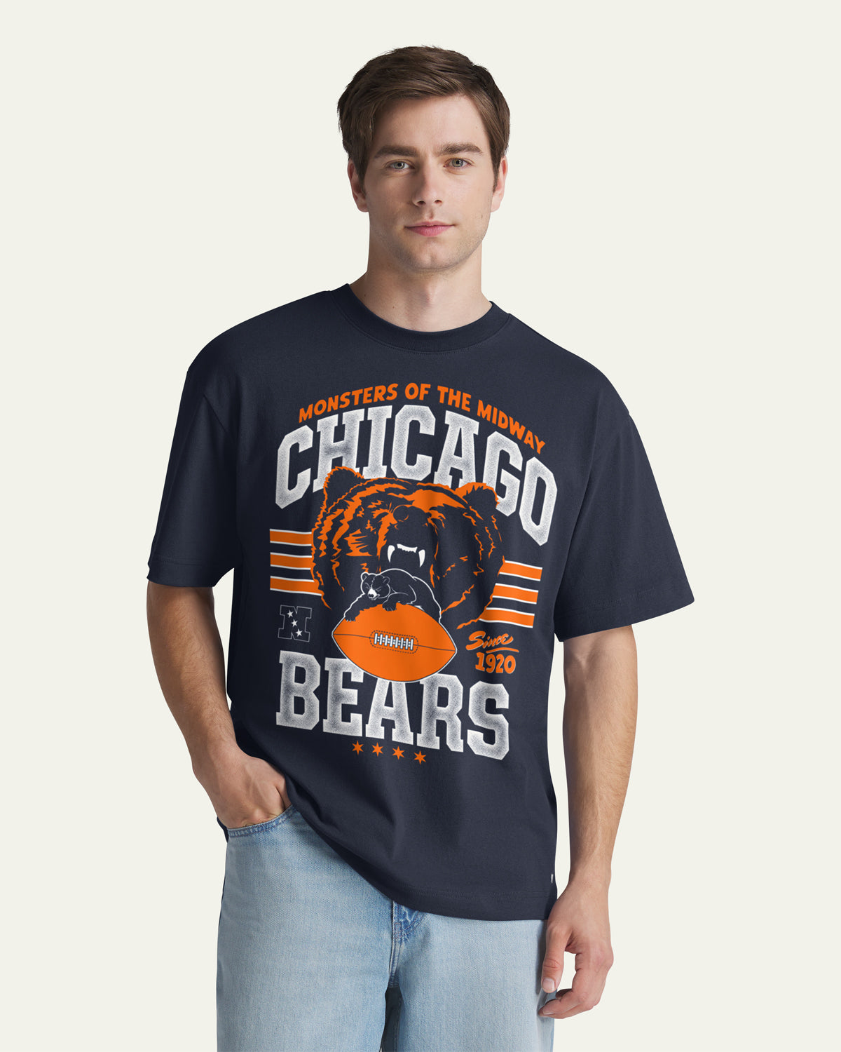CHICAGO BEARS HISTORIC VARSITY HOUSE '47 FOUNDATION TEE