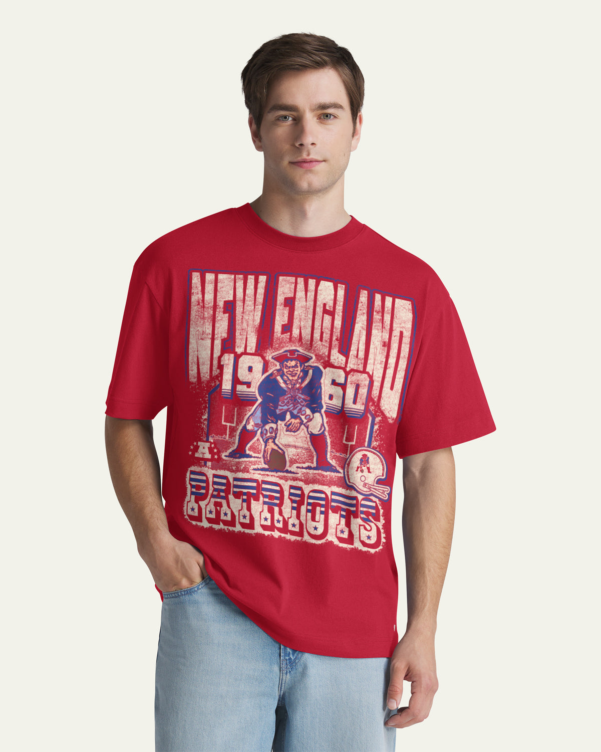 NEW ENGLAND PATRIOTS HISTORIC VARSITY HOUSE '47 FOUNDATION TEE