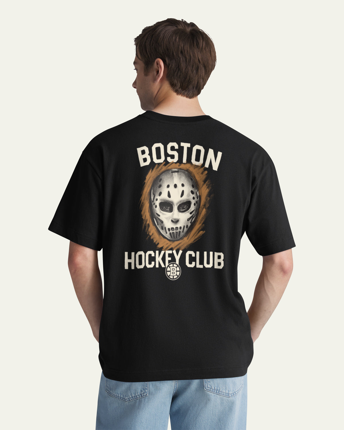 BOSTON BRUINS MASK BACK '47 FOUNDATION TEE