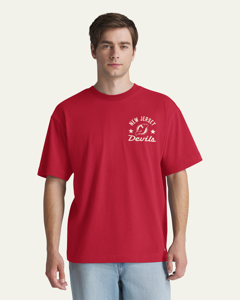 NEW JERSEY DEVILS MASK BACK '47 FOUNDATION TEE