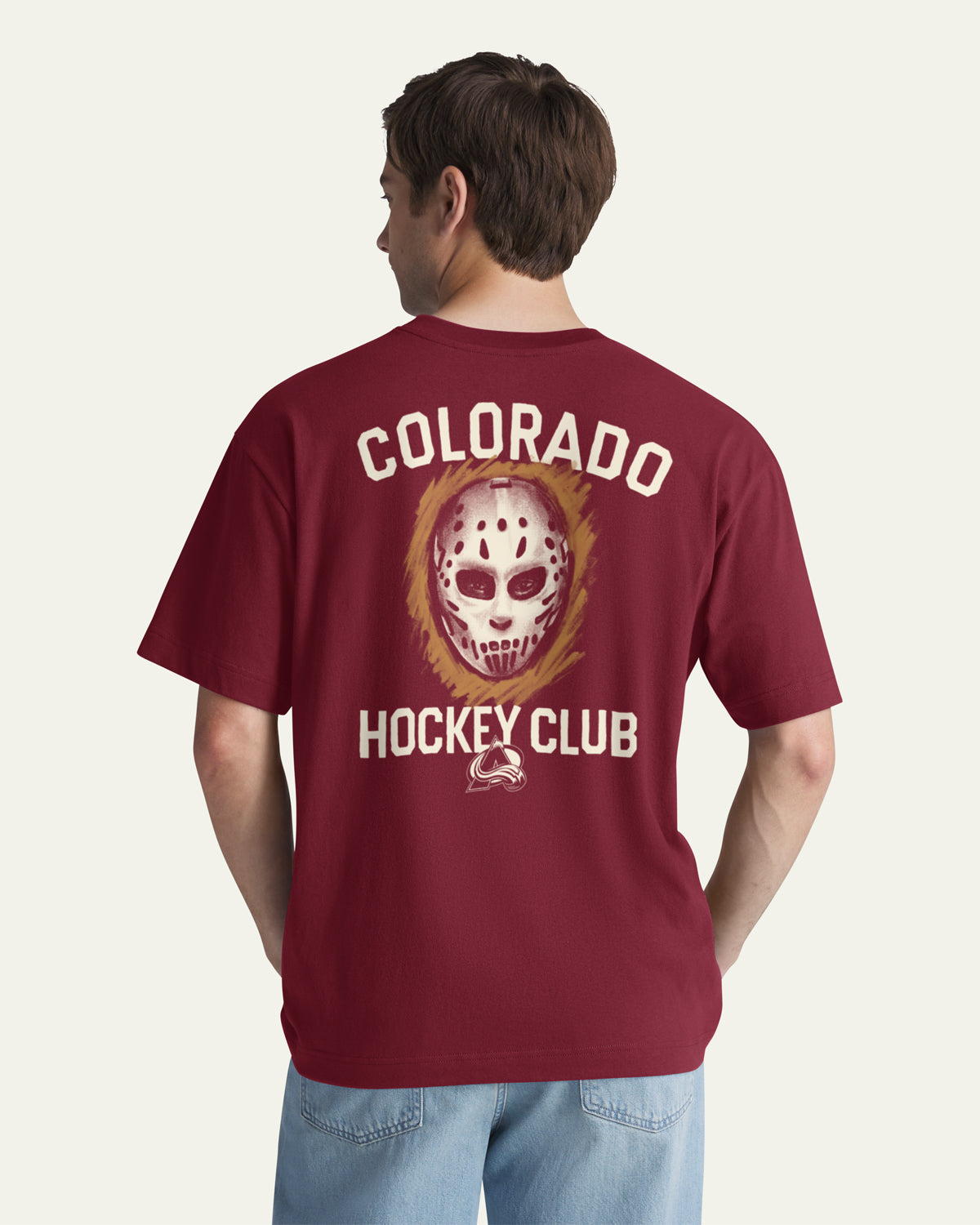 COLORADO AVALANCHE MASK BACK '47 FOUNDATION TEE