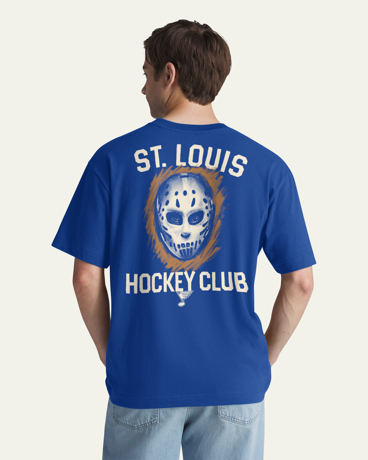 ST LOUIS BLUES MASK BACK '47 FOUNDATION TEE