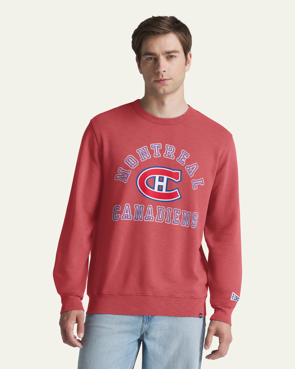 MONTREAL CANADIENS VINTAGE CALDERWOOD WELL WORN '47 FRENCH TERRY CREW