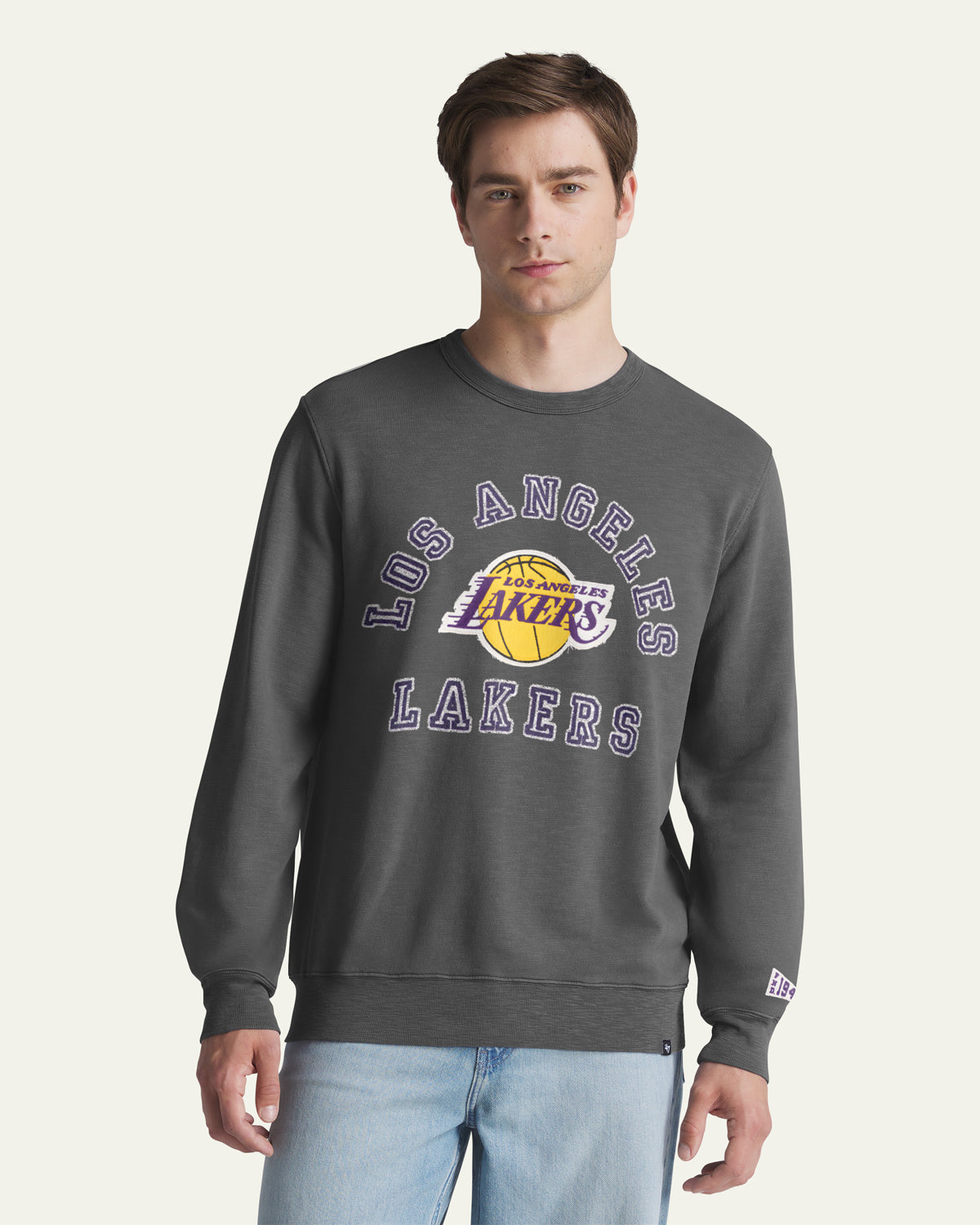LOS ANGELES LAKERS CALDERWOOD '47 FRENCH TERRY CREW