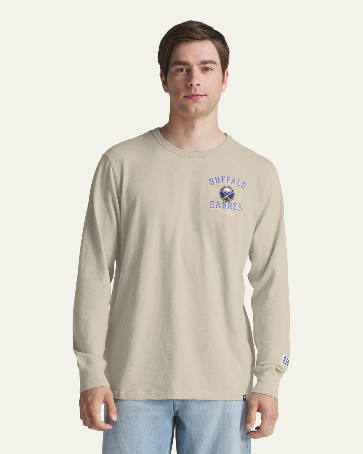 BUFFALO SABRES VINTAGE EGREMONT WELL WORN '47 HEAVY SLUB LONG SLEEVE TEE