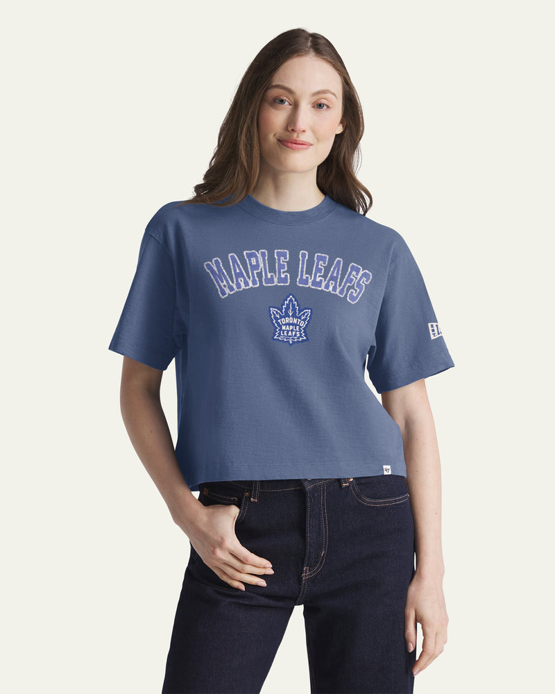 TORONTO MAPLE LEAFS VINTAGE ELMORE WELL WORN '47 HEAVY SLUB TEE WOMENS