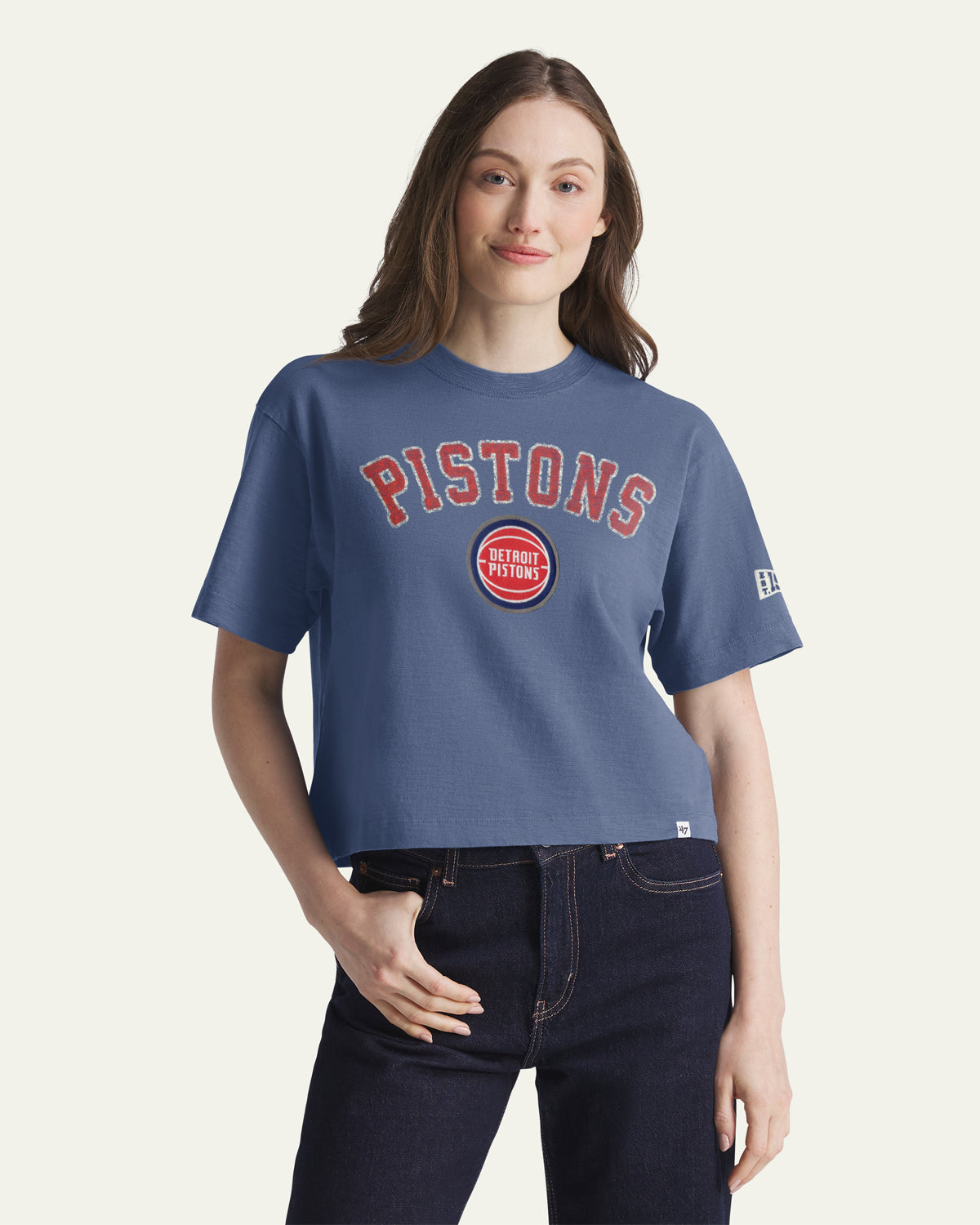 DETROIT PISTONS ELMORE '47 HEAVY SLUB TEE WOMEN