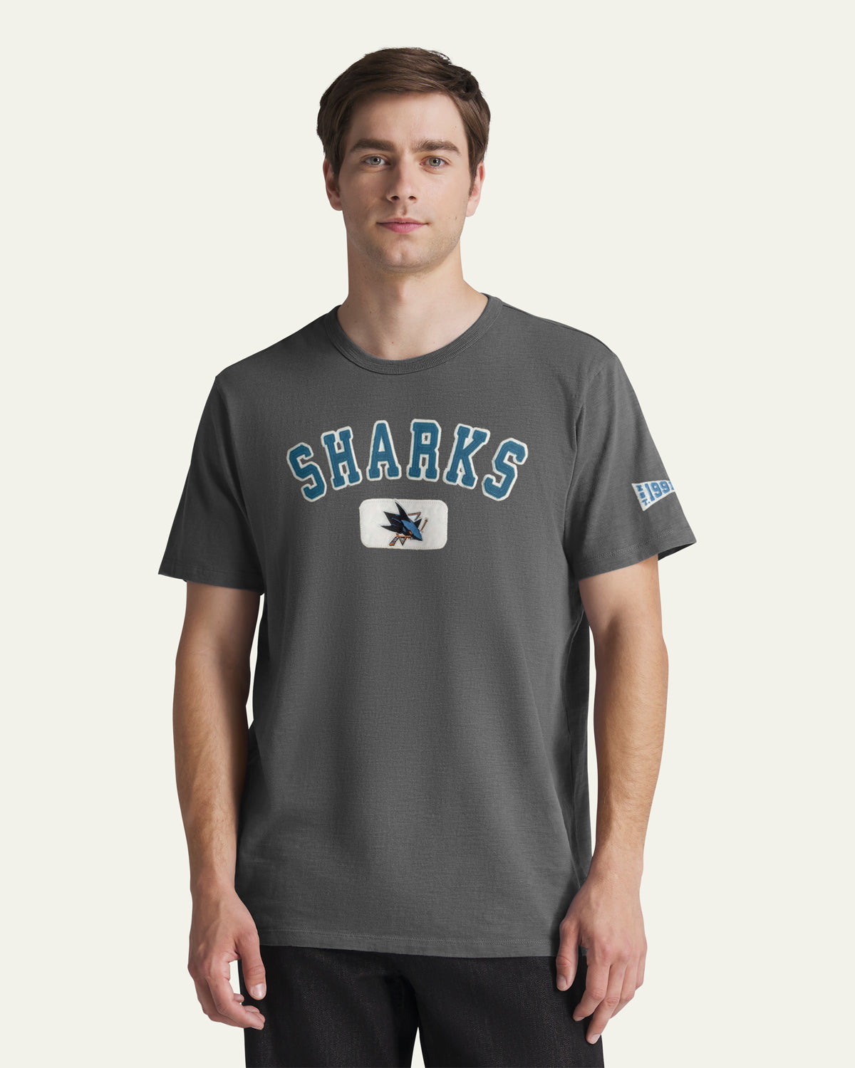 SAN JOSE SHARKS SEYMOORE WELL WORN '47 HEAVY SLUB TEE