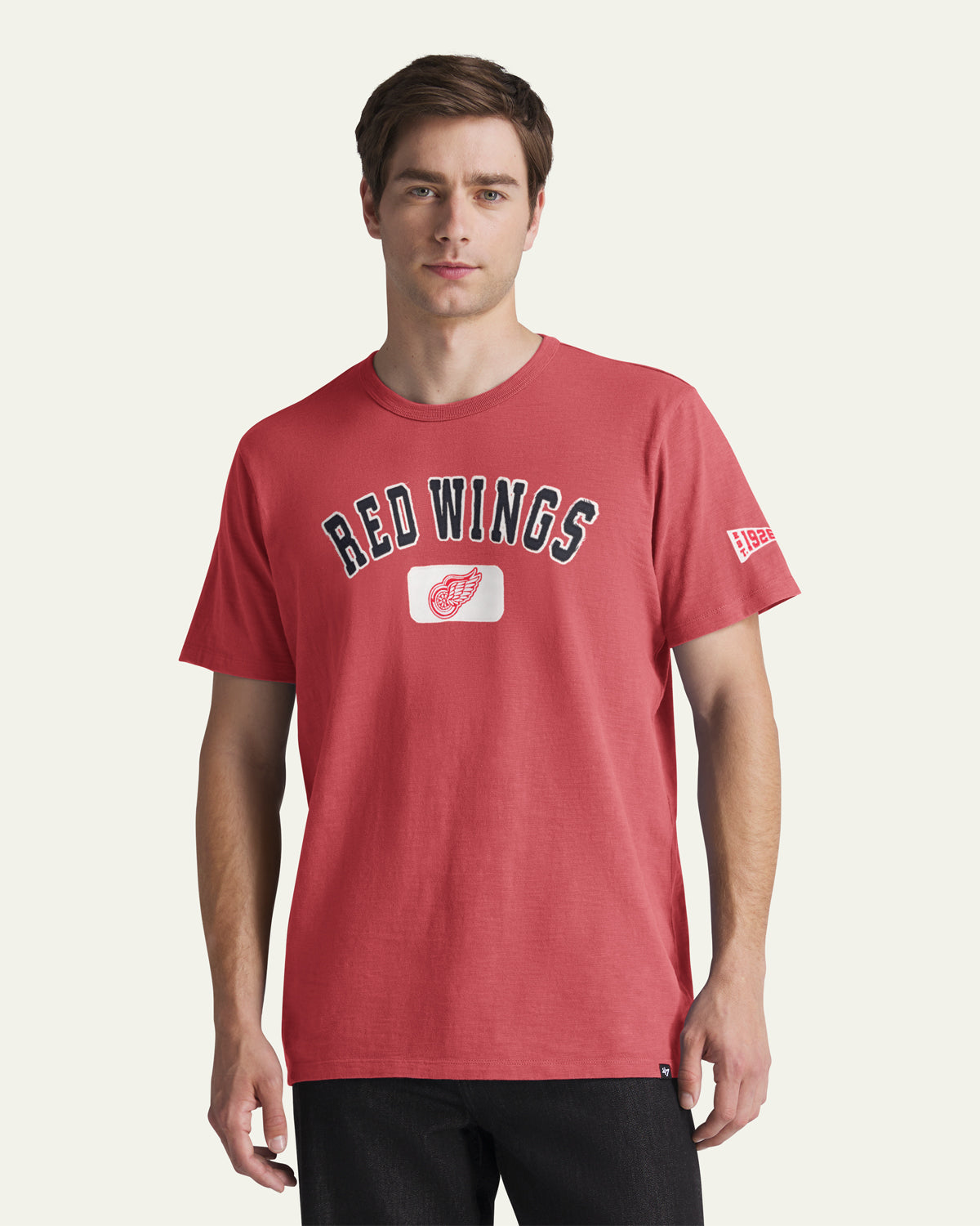 DETROIT RED WINGS VINTAGE SEYMOORE WELL WORN '47 HEAVY SLUB TEE