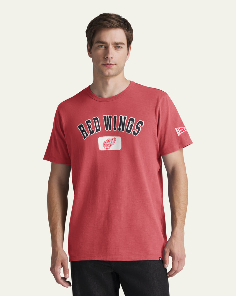 DETROIT RED WINGS VINTAGE SEYMOORE WELL WORN '47 HEAVY SLUB TEE