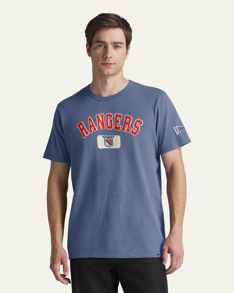 NEW YORK RANGERS VINTAGE SEYMOORE WELL WORN '47 HEAVY SLUB TEE